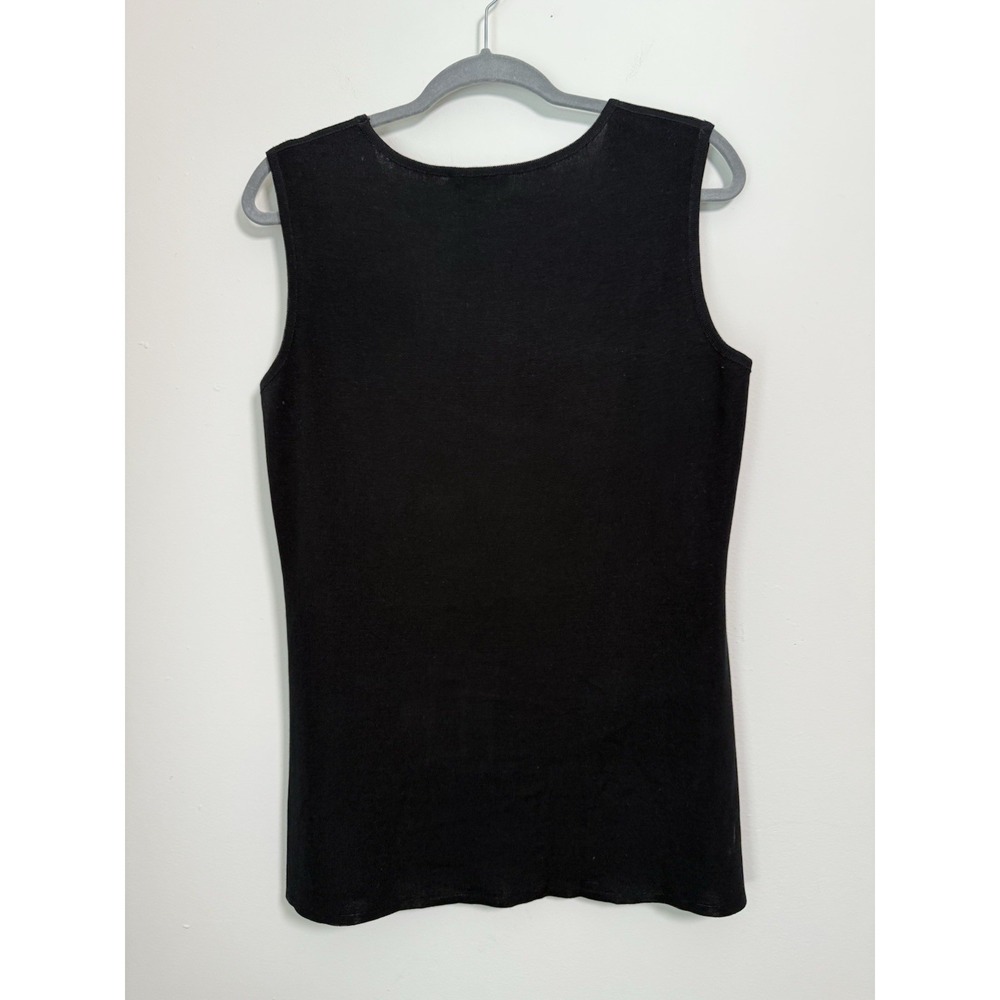 Misook Tank Top Women's Size M Black Scoop Neck Knit Sleeveless Business Casual‎ - Picture 6 of 7